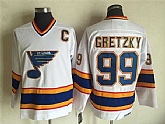 St. Louis Blues #99 Wayne Gretzky Throwback CCM White Stitched Jersey,baseball caps,new era cap wholesale,wholesale hats