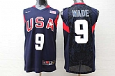 Team USA Basketball #9 Dwyane Wade Navy Nike Stitched Jersey,baseball caps,new era cap wholesale,wholesale hats