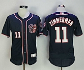 Washington Nationals #11 Ryan Zimmerman Navy Flexbase Jersey,baseball caps,new era cap wholesale,wholesale hats