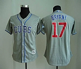 Women Chicago Cubs #17 Kris Bryant Gray New Cool Base Jersey,baseball caps,new era cap wholesale,wholesale hats