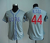 Women Chicago Cubs #44 Anthony Rizzo Gray New Cool Base Jersey,baseball caps,new era cap wholesale,wholesale hats