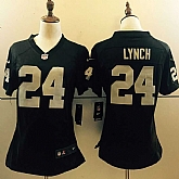 Women Nike Oakland Raiders #24 Marshawn Lynch Black Team Color Game Jersey,baseball caps,new era cap wholesale,wholesale hats