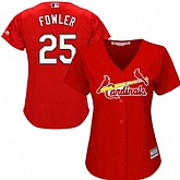 Women St. Louis Cardinals #25 Dexter Fowler Red New Cool Base Jersey DingZhi