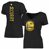 Women's Golden State Warriors 30 Stephen Curry Black Backer Classic Fit T-shirt FengYun,baseball caps,new era cap wholesale,wholesale hats