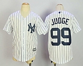 Youth New York Yankees #99 Aaron Judge White New Cool Base Jersey,baseball caps,new era cap wholesale,wholesale hats