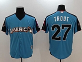 American League #27 Mike Trout Blue 2017 MLB All-Star Game Home Run Derby Jersey,baseball caps,new era cap wholesale,wholesale hats