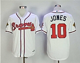 Atlanta Braves #10 Chipper Jones White 1995 Throwback Jersey,baseball caps,new era cap wholesale,wholesale hats