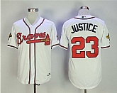 Atlanta Braves #23 David Justice White 1995 Throwback Jersey,baseball caps,new era cap wholesale,wholesale hats