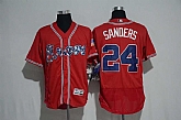 Atlanta Braves #24 Deion Sanders Red Flexbase Collection Stitched Jersey,baseball caps,new era cap wholesale,wholesale hats