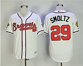 Atlanta Braves #29 John Smoltz White 1995 Throwback Jersey,baseball caps,new era cap wholesale,wholesale hats