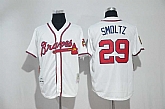 Atlanta Braves #29 John Smoltz White Mitchell And Ness Throwback Stitched Jersey,baseball caps,new era cap wholesale,wholesale hats