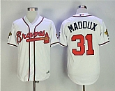 Atlanta Braves #31 Greg Maddux White 1995 Throwback Jersey,baseball caps,new era cap wholesale,wholesale hats