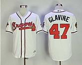 Atlanta Braves #47 Tom Glavine White 1995 Throwback Jersey,baseball caps,new era cap wholesale,wholesale hats