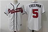 Atlanta Braves #5 Freddie Freeman White New Cool Base Stitched Jersey,baseball caps,new era cap wholesale,wholesale hats