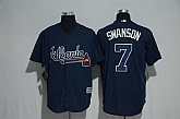 Atlanta Braves #7 Dansby Swanson Navy Blue Flexbase Stitched Jersey,baseball caps,new era cap wholesale,wholesale hats