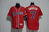 Atlanta Braves #7 Dansby Swanson Red Flexbase Stitched Jersey,baseball caps,new era cap wholesale,wholesale hats