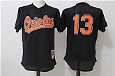 Baltimore Orioles #13 Manny Machado Black Mitchell And Ness Throwback Pullover Stitched Jersey,baseball caps,new era cap wholesale,wholesale hats