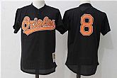 Baltimore Orioles #8 Cal Ripken Black Mitchell And Ness Throwback Pullover Stitched Jersey,baseball caps,new era cap wholesale,wholesale hats