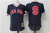 Boston Red Sox #9 Ted Williams Navy Blue Mitchell And Ness Throwback Jersey,baseball caps,new era cap wholesale,wholesale hats