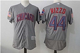 Chicago Cubs #44 Anthony Rizzo Gray 2017 Stars & Stripes Flexbase Jersey,baseball caps,new era cap wholesale,wholesale hats
