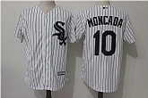 Chicago White Sox #10 Moncada White New Cool Base Stitched MLB Jersey,baseball caps,new era cap wholesale,wholesale hats