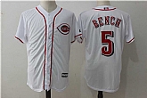 Cincinnati Reds #5 Johnny Bench White New Cool Base Stitched Jersey,baseball caps,new era cap wholesale,wholesale hats