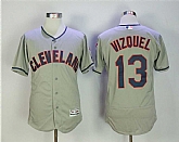 Cleveland Indians #13 Omar Vizquel Gray Flexbase Jersey,baseball caps,new era cap wholesale,wholesale hats