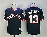 Cleveland Indians #13 Omar Vizquel Navy Turn Back The Clock Jersey,baseball caps,new era cap wholesale,wholesale hats