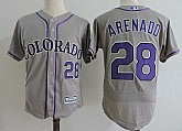 Colorado Rockies #28 Nolan Arenado Gray Flexbase Stitched Jersey,baseball caps,new era cap wholesale,wholesale hats