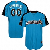 Customized Men's American League Majestic Blue 2017 MLB All-Star Game Home Run Derby Team Jersey,baseball caps,new era cap wholesale,wholesale hats