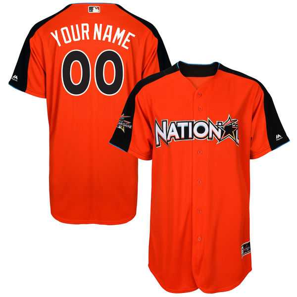 Customized Men's National League Majestic Orange 2017 MLB All-Star Game Home Run Derby Team Jersey