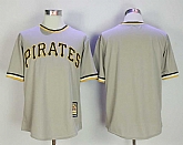 Customized Men's Pittsburgh Pirates Gray Cooperstown Collection Jersey,baseball caps,new era cap wholesale,wholesale hats