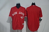 Customized Men's Toronto Blue Jays Red New Cool Base Stitched MLB Jersey,baseball caps,new era cap wholesale,wholesale hats
