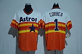 Houston Astros #1 Carlos Correa Orange Flexbase Collection Stitched Jersey,baseball caps,new era cap wholesale,wholesale hats
