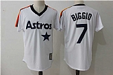 Houston Astros #7 Craig Biggio White Mitchell And Ness Throwback Pullover Stitched Jersey,baseball caps,new era cap wholesale,wholesale hats