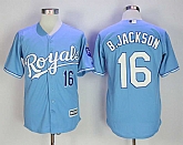Kansas City Royals #16 Bo Jackson Light Blue Cool Base Jersey,baseball caps,new era cap wholesale,wholesale hats