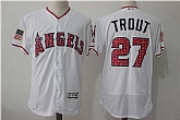 Los Angeles Angels of Anaheim #27 Mike Trout White 2017 Stars & Stripes Flexbase Player Jersey,baseball caps,new era cap wholesale,wholesale hats