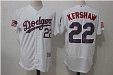 Los Angeles Dodgers #22 Clayton Kershaw White 2017 Stars & Stripes Flexbase Player Jersey,baseball caps,new era cap wholesale,wholesale hats