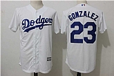 Los Angeles Dodgers #23 Adrian Gonzalez White Cool Base Jersey,baseball caps,new era cap wholesale,wholesale hats