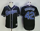 Los Angeles Dodgers #42 Jackie Robinson Charcoal Cool Base Jersey,baseball caps,new era cap wholesale,wholesale hats