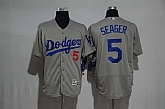 Los Angeles Dodgers #5 Corey Seager Gray Flexbase Collection Stitched Jersey,baseball caps,new era cap wholesale,wholesale hats