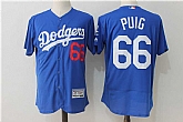 Los Angeles Dodgers #66 Yasiel Puig Blue Flexbase Jersey,baseball caps,new era cap wholesale,wholesale hats