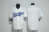 Los Angeles Dodgers Blank White New Cool Base Stitched Jersey,baseball caps,new era cap wholesale,wholesale hats
