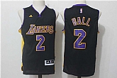 Los Angeles Lakers #2 Lonzo Ball Black Swingman Jersey,baseball caps,new era cap wholesale,wholesale hats