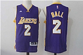 Los Angeles Lakers #2 Lonzo Ball Purple Swingman Jersey,baseball caps,new era cap wholesale,wholesale hats