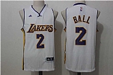 Los Angeles Lakers #2 Lonzo Ball White Swingman Jersey,baseball caps,new era cap wholesale,wholesale hats
