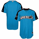 Men's American League Majestic Blank Blue 2017 MLB All-Star Game Home Run Derby Team Jersey,baseball caps,new era cap wholesale,wholesale hats
