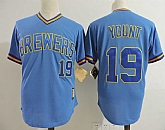 Milwaukee Brewers #19 Robin Yount Blue Mitchell And Ness Throwback Pullover Stitched Jersey,baseball caps,new era cap wholesale,wholesale hats