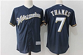 Milwaukee Brewers #7 Thames Navy Blue New Cool Base Stitched Jersey,baseball caps,new era cap wholesale,wholesale hats