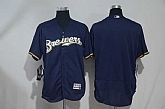 Milwaukee Brewers Blank Navy Blue Flexbase Collection Stitched Jersey,baseball caps,new era cap wholesale,wholesale hats